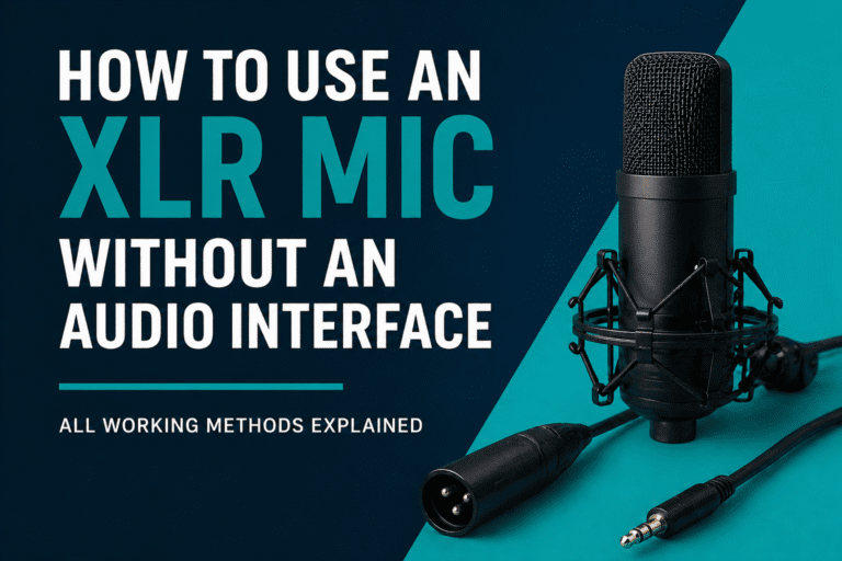 How to use an xlr mic without an audio interface